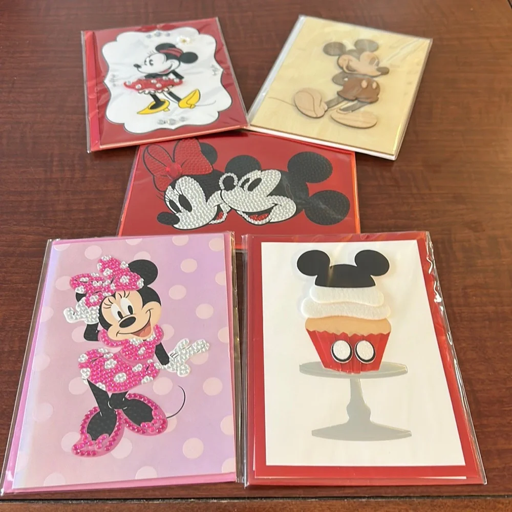 Papyrus Disney Mickey Mouse & Minnie Mouse Greeting Card Bundle